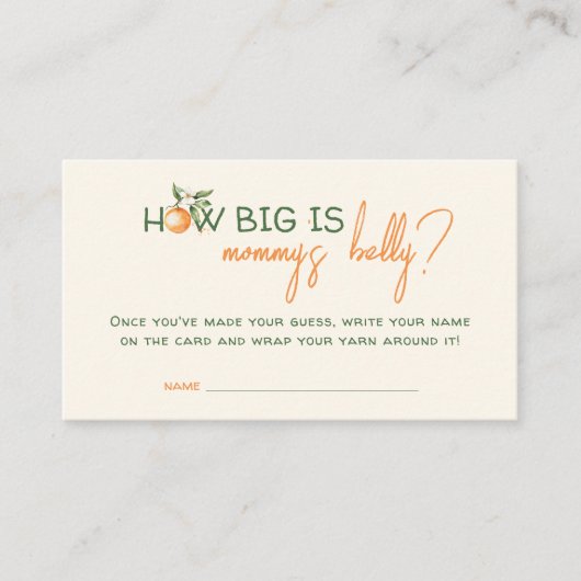 リトルかわいこちゃんどのように大きいmommysベリーゲームカード プレイスカード (正面)