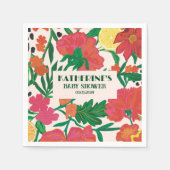 リトルかわいこちゃんの方法レモン柑橘類の赤ちゃんシャワー スタンダードカクテルナプキン (正面)