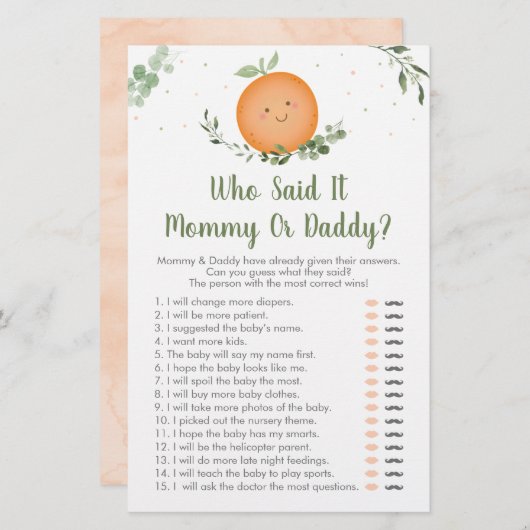 リトルかわいこちゃんの緑の推測Itゲームを言った (正面/裏面)