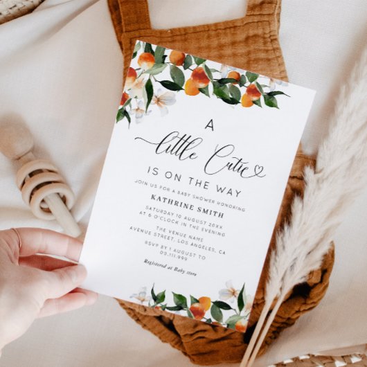 リトルかわいこちゃんの赤ちゃんシャワーの招待 招待状