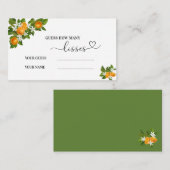 リトルかわいこちゃんの赤ちゃんシャワー何個のキス エンクロージャーカード (正面/裏面)