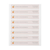 リトルかわいこちゃんはピンクの赤ちゃんシャワーの途中にある ラップアラウンドラベル (シート)