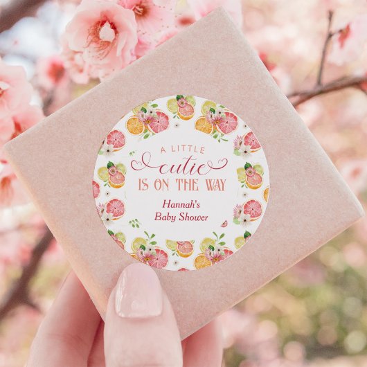 リトルかわいこちゃんは赤ちゃんシャワーのお気に入り ラウンドシール