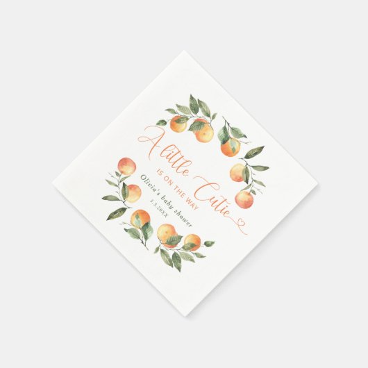 リトルかわいこちゃんは赤ちゃんシャワーの途中にある スタンダードカクテルナプキン (角)