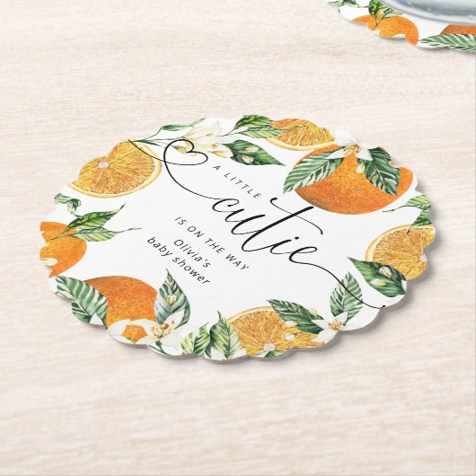 リトルかわいこちゃんは赤ちゃんシャワーの途中にある ペーパーコースター (アングル)