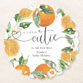 リトルかわいこちゃんは赤ちゃんシャワーの途中にある ペーパーコースター (正面)