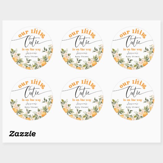 リトルかわいこちゃんは赤ちゃんシャワーの途中にある ラウンドシール (シート)