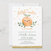 リトルかわいこちゃんは赤ちゃんシャワーの途中にある 招待状 (正面)