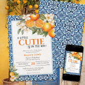 リトルかわいこちゃんは途中で編集可能な赤ちゃんシャワー 招待状