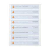 リトルかわいこちゃんは青い赤ちゃんシャワーの途中にある ラップアラウンドラベル (シート)