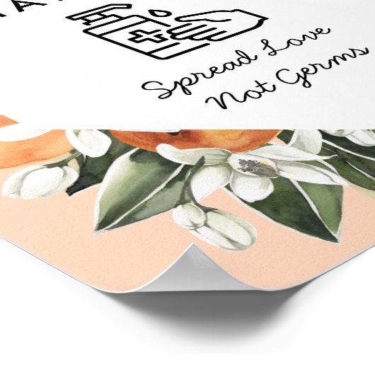 リトルかわいこちゃんをテーマにしたサニタイジングステーション赤ちゃんシャワー ポスター (角)