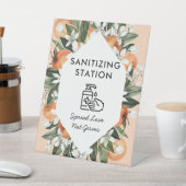 リトルかわいこちゃんをテーマにしたサニタイジングステーション赤ちゃんシャワー 台座サイン (インサイチュ)