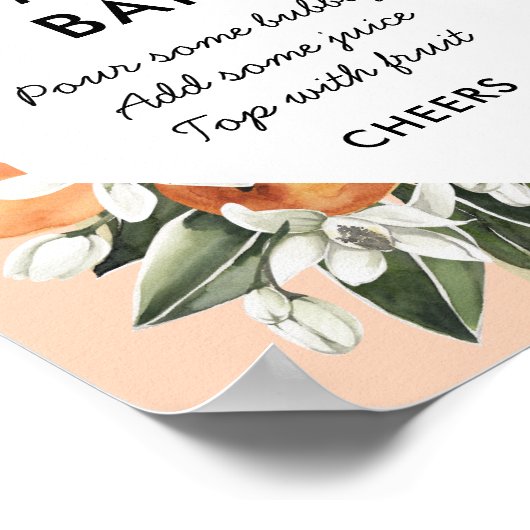 リトルかわいこちゃんをテーマにしたベビーシャワーモモモモザバー ポスター (角)