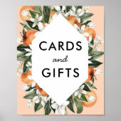 リトルかわいこちゃんをテーマにした赤ちゃんシャワーカードとギフト ポスター (正面)