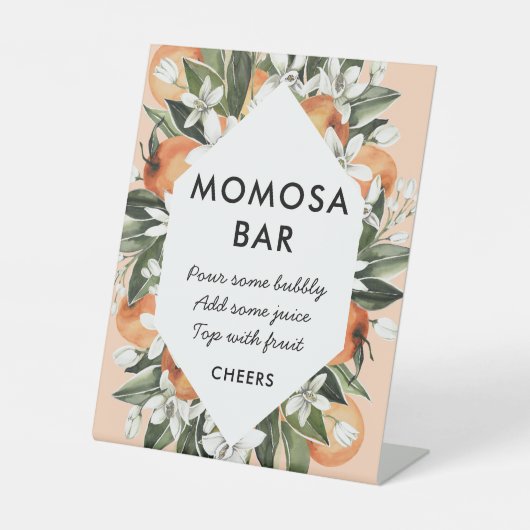 リトルかわいこちゃんをテーマにした赤ちゃんシャワー桃佐バーポスター 台座サイン (正面)