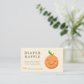 リトルかわいこちゃんイエローベビーシャワーオムツラッフル エンクロージャーカード (スタンド正面)