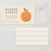 リトルかわいこちゃんイエローベビーシャワーオムツラッフル エンクロージャーカード (正面/裏面)