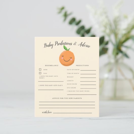 リトルかわいこちゃんイエローベビー予測&アドバイスカード (スタンド正面)