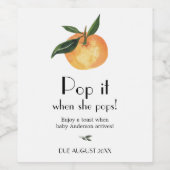 リトルかわいこちゃんオポップ・アートのレンジイット彼女のポップ ワインラベル (シングルラベル)