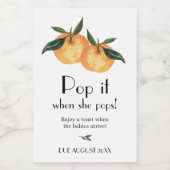 リトルかわいこちゃんオポップ・アートのレンジイット彼女は双子をポップ ワインラベル (シングルラベル)