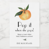 リトルかわいこちゃんオポップ・アートのレンジ彼女がポップワインラボ ワインラベル (シングルラベル)