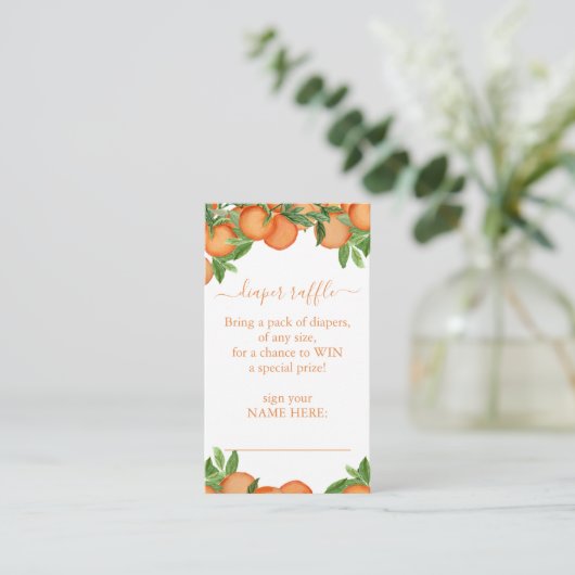 リトルかわいこちゃんオレンジおむつラッフルチケット エンクロージャーカード (スタンド正面)