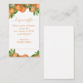 リトルかわいこちゃんオレンジおむつラッフルチケット エンクロージャーカード (正面/裏面)