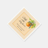 リトルかわいこちゃんオレンジとハートベビーシャワー スタンダードカクテルナプキン (角)