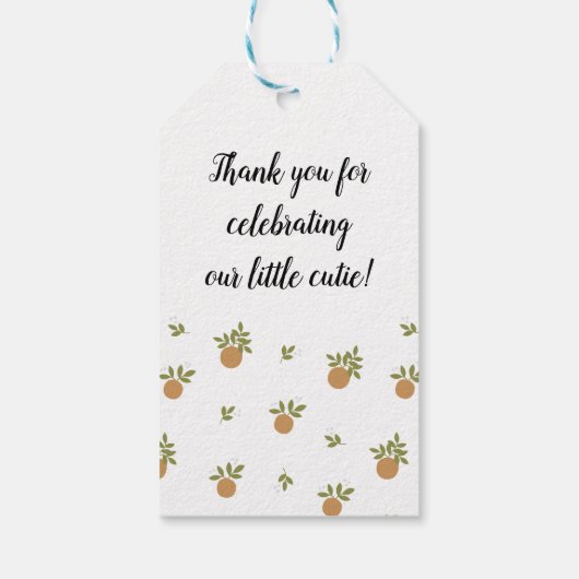 リトルかわいこちゃんオレンジのお願い/サンキューギフトラベル ギフトタグ (裏面)