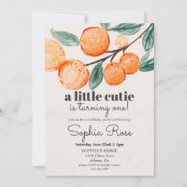 リトルかわいこちゃんオレンジの最初の誕生日招待状