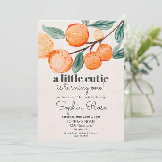 リトルかわいこちゃんオレンジの最初の誕生日招待状 (スタンド正面)