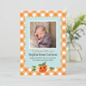 リトルかわいこちゃんオレンジの誕生発表 案内状 (スタンド正面)