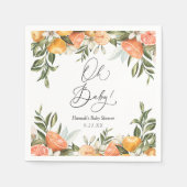 リトルかわいこちゃんオレンジオベビーナプキンズ スタンダードカクテルナプキン (正面)