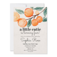 リトルかわいこちゃんオレンジガールバースデー招待状