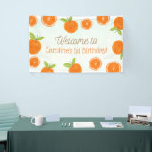 リトルかわいこちゃんオレンジガール誕生日へようこそ 横断幕 (トレードショー)