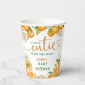 リトルかわいこちゃんオレンジキュートラスベビーシャワー 紙コップ (裏面)