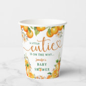 リトルかわいこちゃんオレンジキュートラスベビーシャワー 紙コップ (正面)