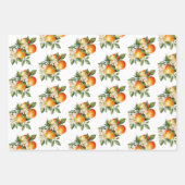 リトルかわいこちゃんオレンジクレメンチンドットベビーシャワー ラッピングペーパーシート (正面)