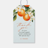 リトルかわいこちゃんオレンジクレメンチンベビーシャワーのお願い ギフトタグ (正面)