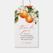 リトルかわいこちゃんオレンジクレメンチンベビーシャワーのお願い ギフトタグ (正面)