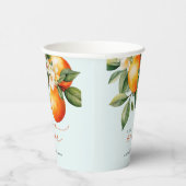 リトルかわいこちゃんオレンジクレメンチンベビーシャワーのお願い 紙コップ (右)