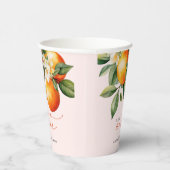 リトルかわいこちゃんオレンジクレメンチンベビーシャワーのお願い 紙コップ (右)