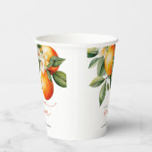 リトルかわいこちゃんオレンジクレメンチンベビーシャワーのお願い 紙コップ (右)