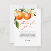 リトルかわいこちゃんオレンジクレメンチンベビーシャワー サンキューカード (正面)