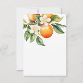 リトルかわいこちゃんオレンジクレメンチンベビーシャワー サンキューカード (裏面)