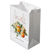 リトルかわいこちゃんオレンジクレメンチンベビーシャワー ミディアムペーパーバッグ (正面アングル)