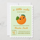 リトルかわいこちゃんオレンジクレメンチンベビーシャワー 招待状 (正面)