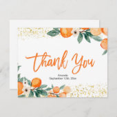 リトルかわいこちゃんオレンジサンキューカード サンキューカード (正面/裏面)