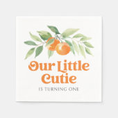 リトルかわいこちゃんオレンジシトラスバースデーパーティー スタンダードカクテルナプキン (正面)