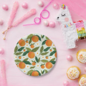 リトルかわいこちゃんオレンジシトラスファースト誕生日 ペーパープレート (パーティー)